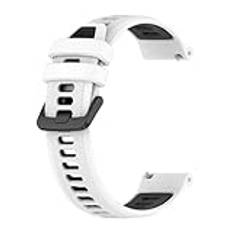 AQXYWQOL Silikon sportrem kompatibel med Forerunner 255 265 245 165 Band Venu 3 2 sq Armbandsersättning 20mm 22mm Tillbehör(White Black,20mm Universal)