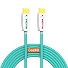 RUIPRO 8K HDMI fiberoptisk kabel 6m HDMI 2.1 48Gbps 8K@60Hz 4K@120Hz Dynamic HDR/eARC/HDCP 2.2 / 3D Slim Flexibel för HDTV/Projektor/Hemmabio/TV Box/Gaming Box