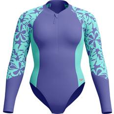Speedo Women's Long Sleeve Swim Suit Blue, 36EU