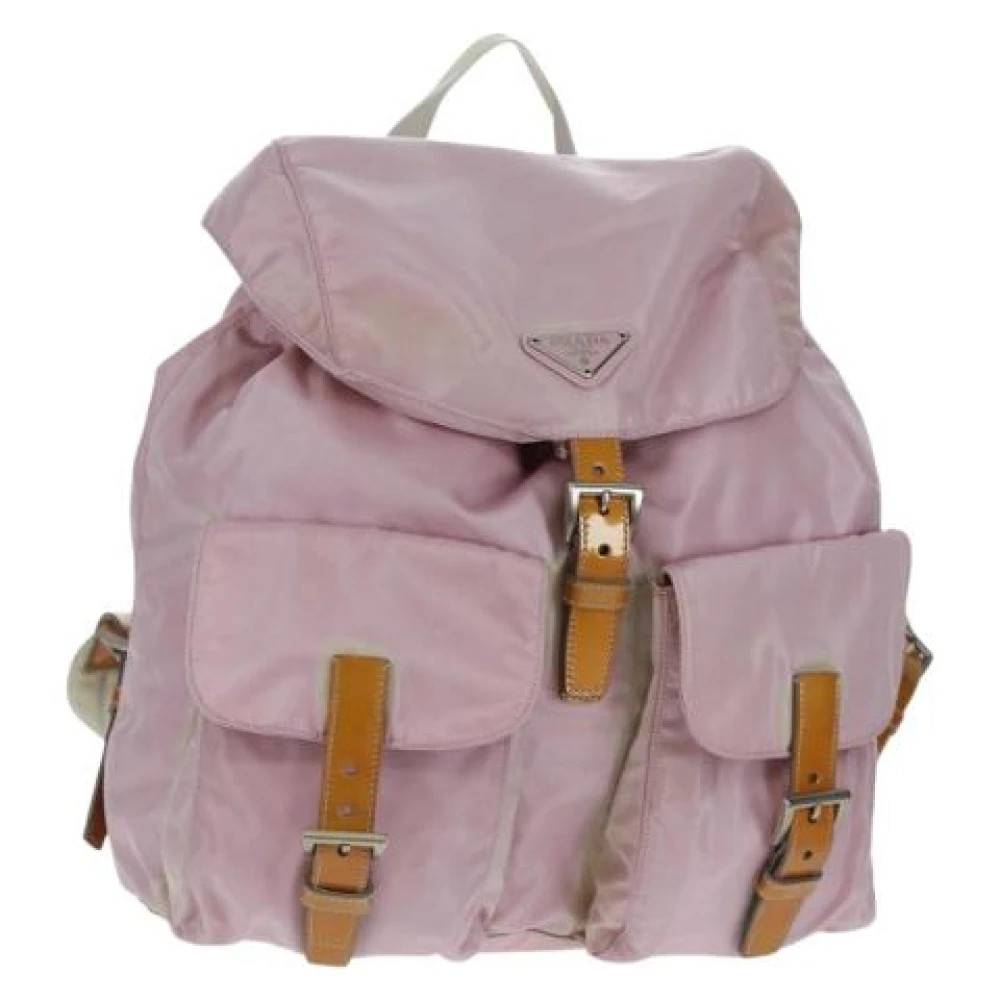 Prada Vintage Pre-owned nylon prada-tasker - Vintage - Dame - Lyserød - ONE SIZE - Nylon