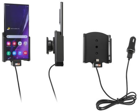 Brodit Aktiv hållare med USB-kabel och cigg-adapter, Samsung Galaxy Note 20 Ultra 5G