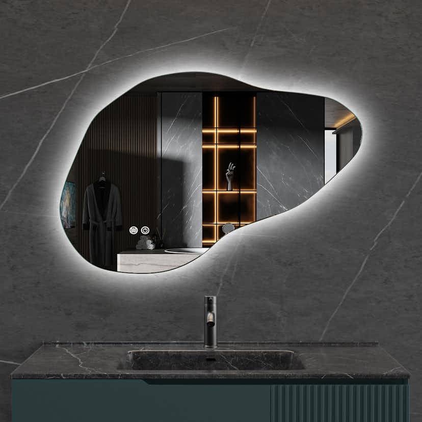 Badrumsspegel Lyfco med LED-Belysning 90x60 cm