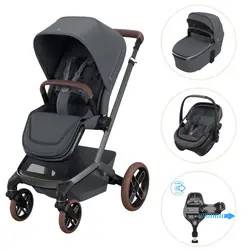 Maxi-Cosi Fame Duovagn Inkl. Coral Slide Pro Babyskydd Och Familyfix Slide Pro Bas - Moon Graphite
