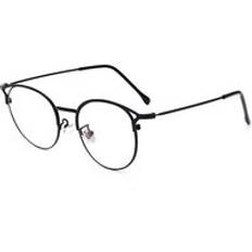 Ahora retro metall anti blått ljus närsynthet glasögon ram kvinnor män optiska glasögon ramar glasögon katt öra glasögon - Svart