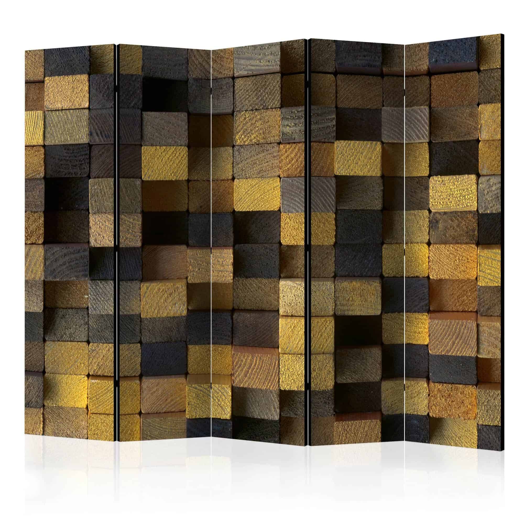 Skærmvæg Wooden cubes II