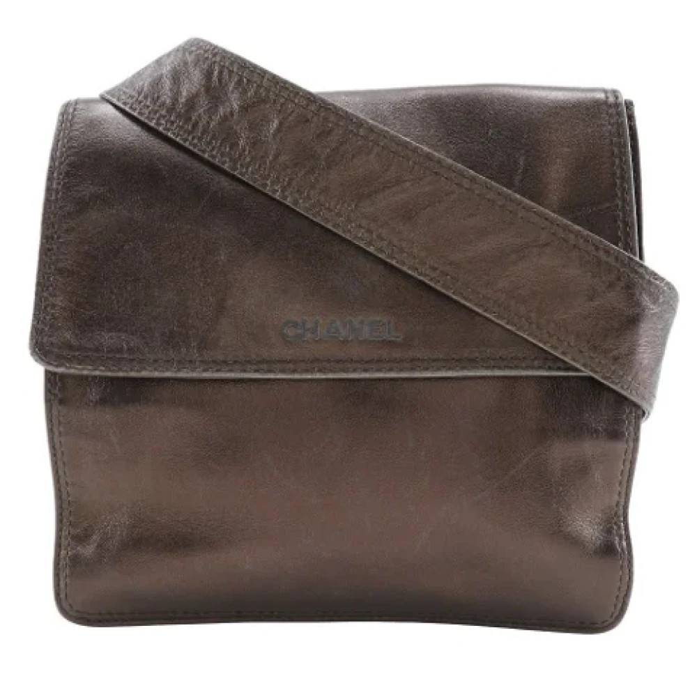 Chanel Vintage Pre-owned Laeder chanel-tasker - Vintage - Dame - Brun - ONE SIZE -