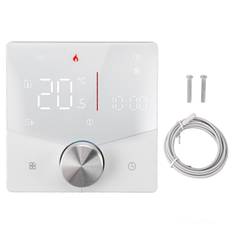 White Smart Digital Thermostat with Display for Tuya APP Remote Control Timing Energy Saving WIFI