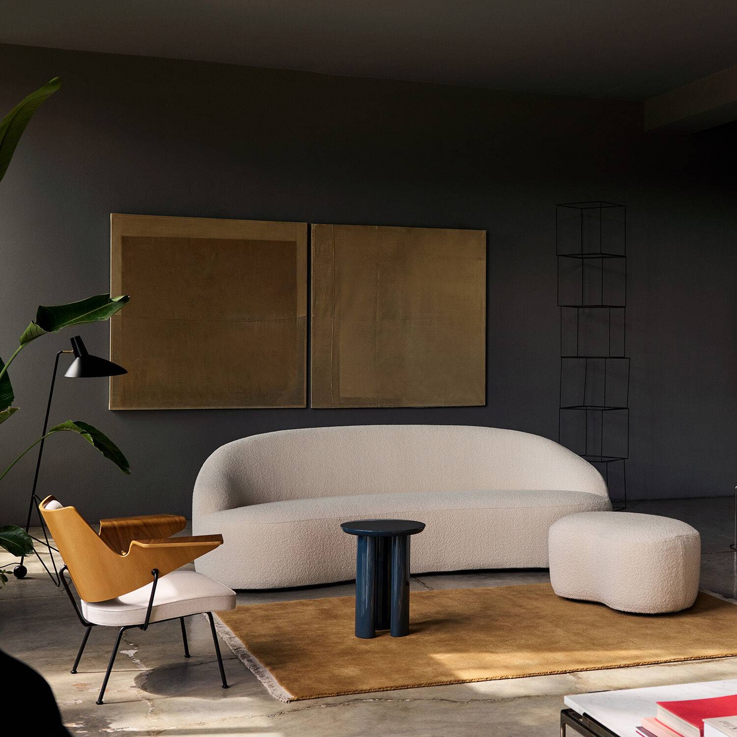 &Tradition Margas Lc4 Sofa 3-pers Karakorum 001 - 3 personers sofaer Bouclé Elfenben - 137189A235A020