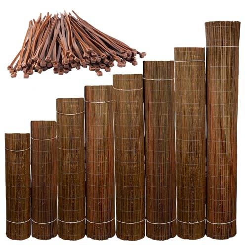 Ogrodzenia Wiklinowe Pilmatta 90 x 300 cm Integritetsskydd för Balkong Trädgårdsstaket i Trä - Insynsskyddsmatta för Trädgård - Vindskydd & Solskydd - Skugga - 100% Naturligt