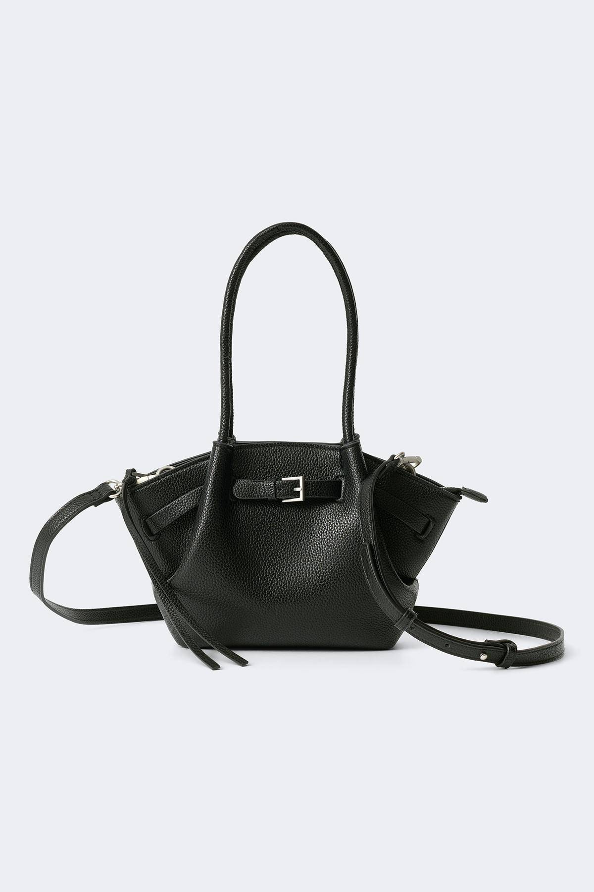 Gina Tricot-Mini fold detail bag-håndtasker-Sort-ONESIZE-Dame