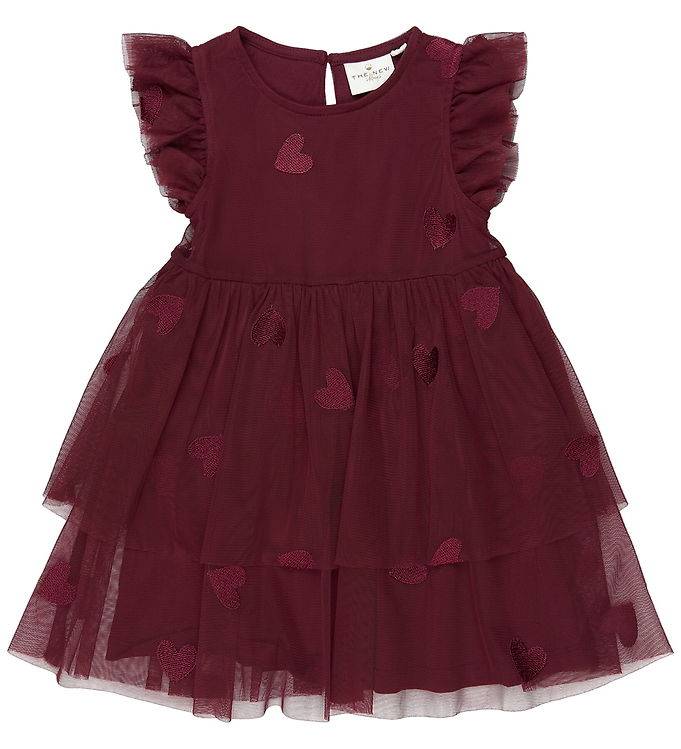 The New Siblings Kjole - TnstVonda - Tyl - Burgundy EMB TN - The New - 2 år (92) - Kjole