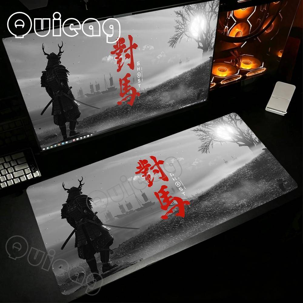 90X40cm Ghost of Tsushima Stor Musmatta Speltillbehör Halkfri Musmatta Spelare Musmatta Tangentbordsmatta Stor Musmatta