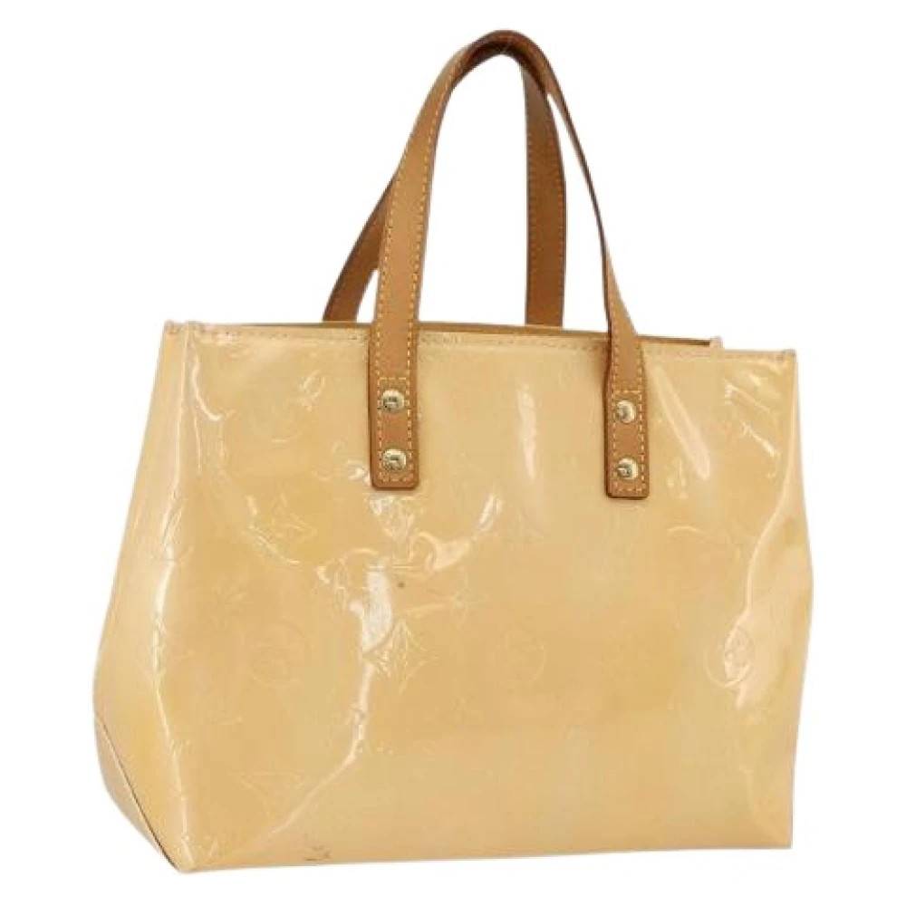 Louis Vuitton Vintage Pre-owned Vintage Laklæder Håndtaske - Vintage - Dame - Beige - ONE SIZE - Læder