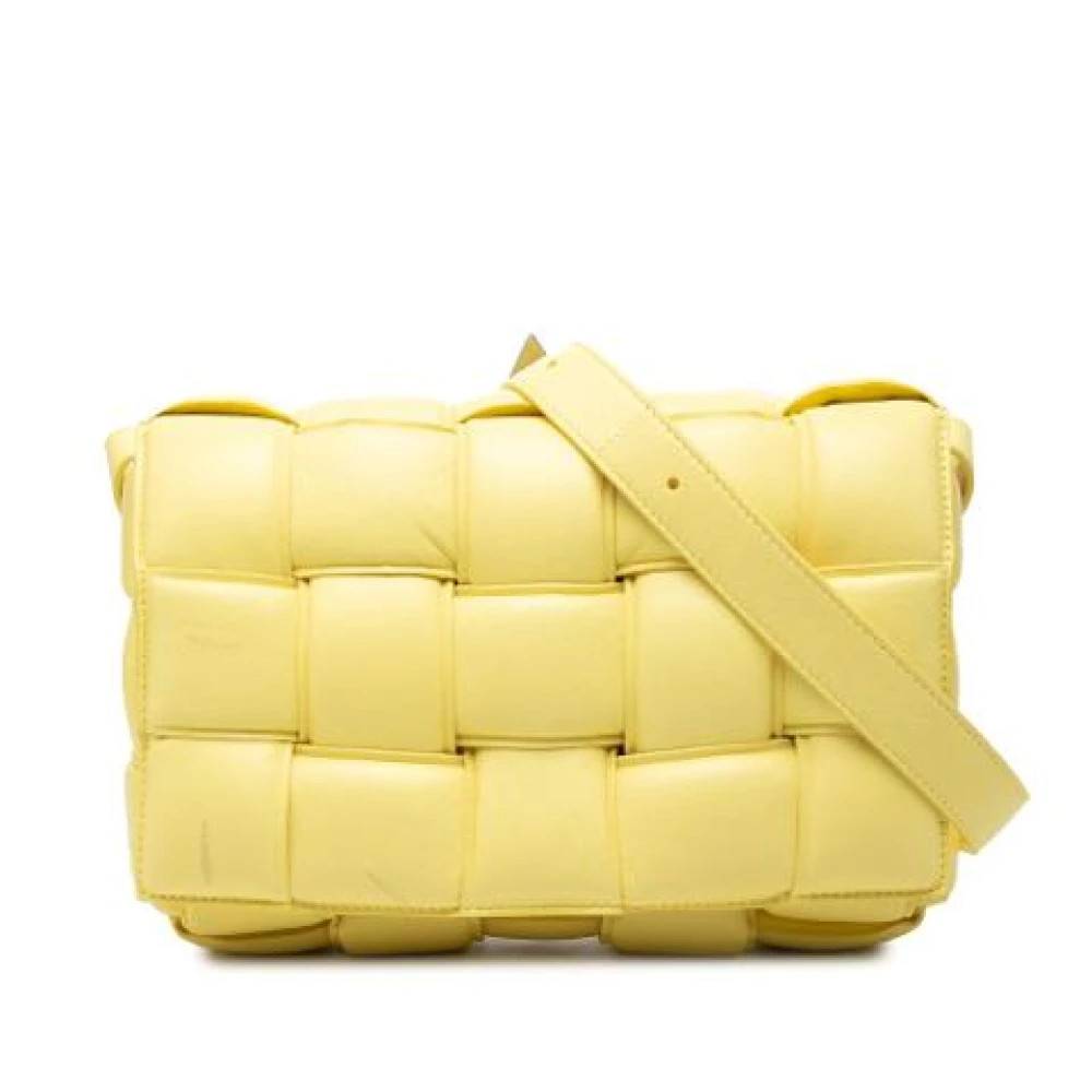 Bottega Veneta Vintage Pre-owned Padded Cassette Skuldertaske - Vintage - Dame - Gul - ONE SIZE - Uld