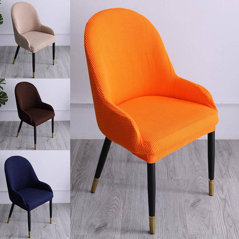 Stretch stolskyddsöverdrag Wingback sidostol Slipcovers Matstolsöverdrag svart