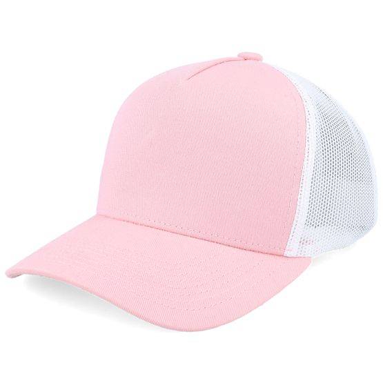Equip - Rosa trucker Keps - Kids Light Pink/White A-frame Trucker @ Hatstore