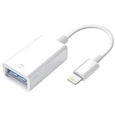 BONGGA Lightning till USB 3.0 OTG-adapter, MFi-certifierad för Phone/iPad, som stöder kamera, kortläsare, MIDI-tangentbord, mus och USB-lagring