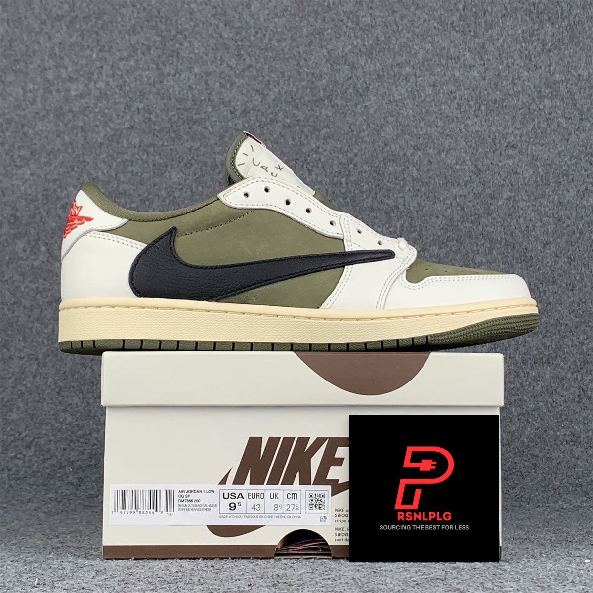 Travis Scott x Air Jordan 1 Retro Low OG SP 'Reverse Olive / Medium Olive' (B-GRADE VERSION) - EUR 46 • US 12 • UK 11 • 30 CM