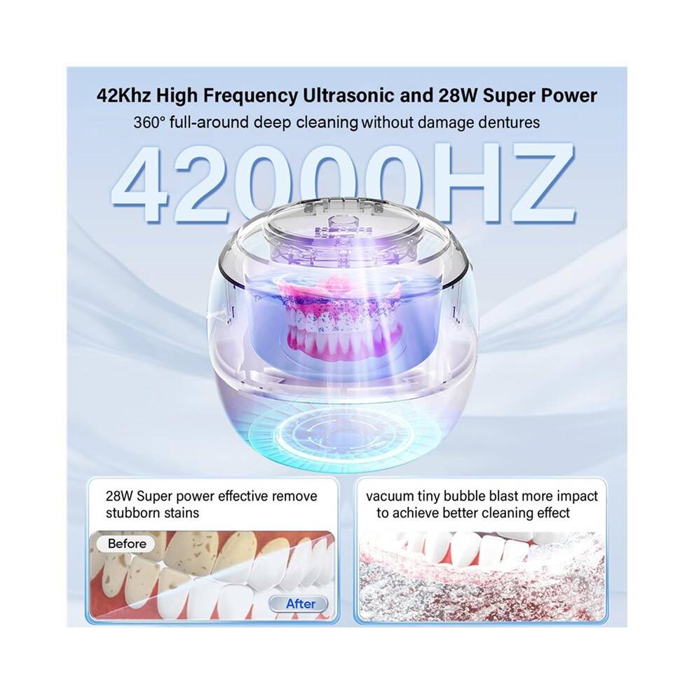Ultrasonic Cleaner Ultrasound Jewelry Cleaner Dentures Retainer Washing Machine Ultrasonic Cleaning Bath EU Standard