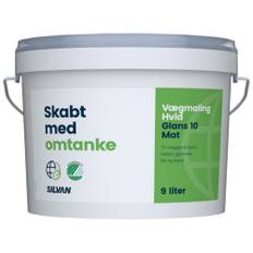 Skabt med omtanke, Vægmaling, hvid, glans 10, 9 L