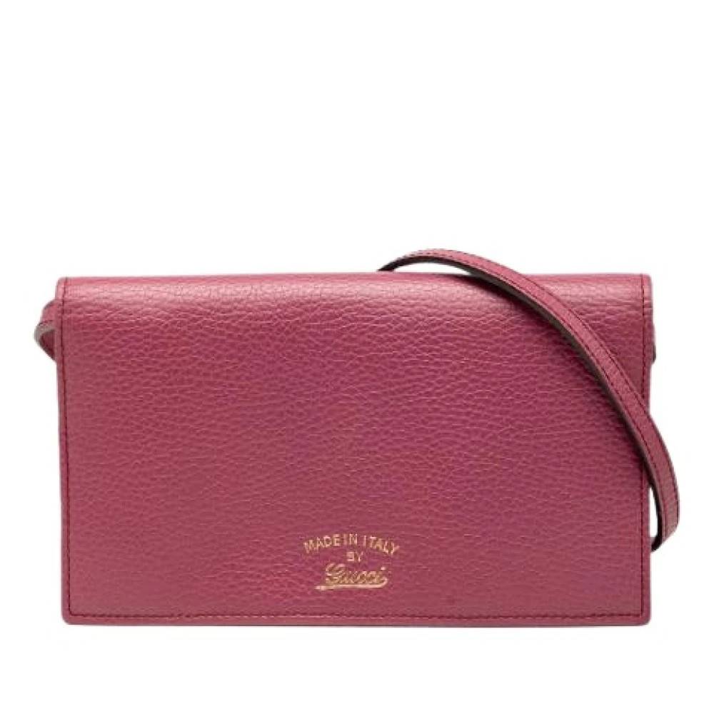 Gucci Vintage Pre-owned Crossbody Bag - Vintage - Dame - Lyserød - ONE SIZE - Uld