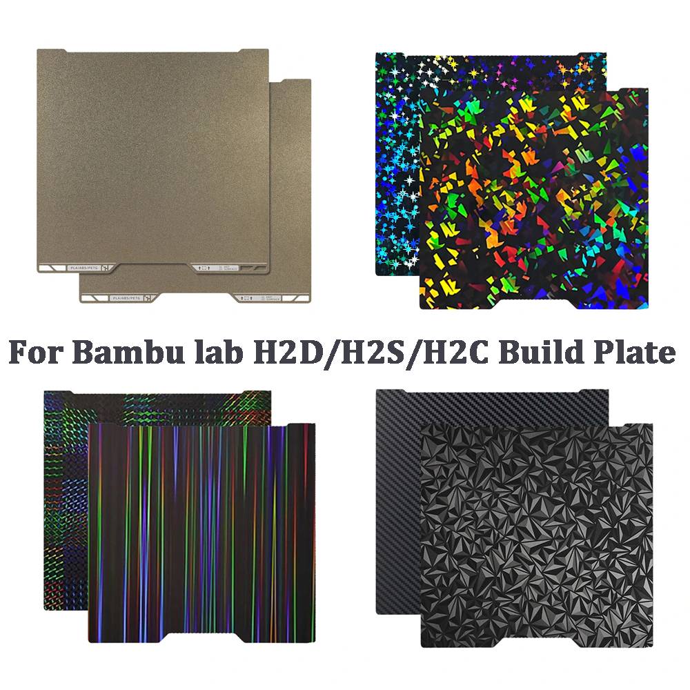 For Bambu Lab H2d H2C Bed Double Sided Bambulab Smooth Build Plate Hiqh Quality For Bambu Lab H2S Accessories Spare Parts