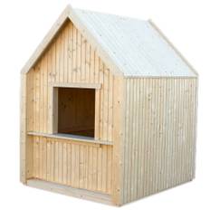 Plus legehus Classic ubehandlet 144x124 cm inkl. tagpap og alulister