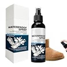 Huvqianu Vattentät spray för skor, 120 ml nanoskyddsspray, flytande spray för skor, fläckskydd för skor, sneaker vattentät spray, läderskyddsspray,, flerfärgad, A