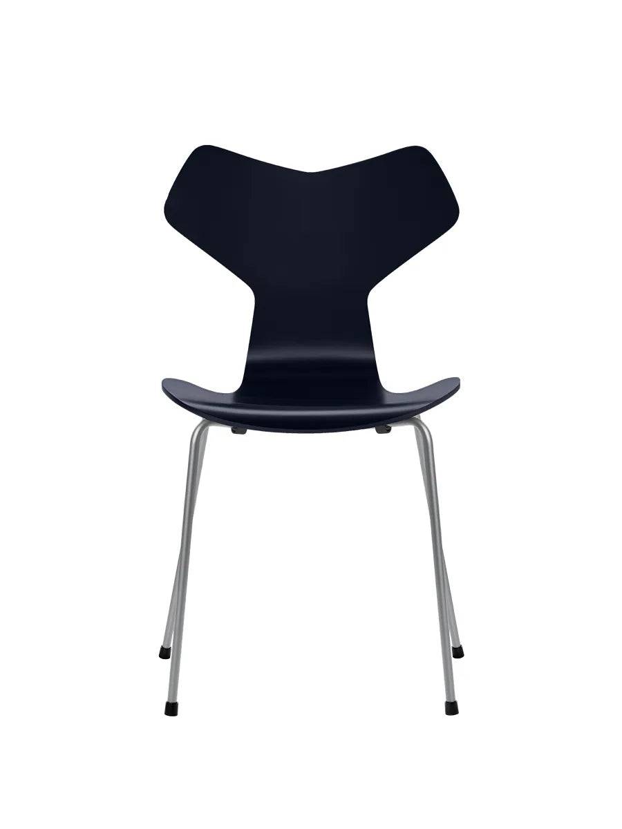 3130 Grand Prix stol lakeret af Arne Jacobsen Midnight Blue / Silver Grey - Jacobsen Plus