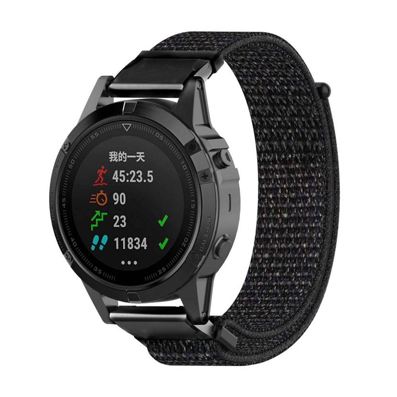 Garmin Forerunner 970 Armband i nylon, Svart