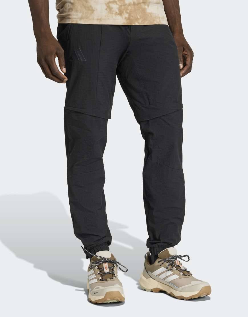 adidas Performance - Terrex Xperior Utilitas Clima365 - Sorte bukser med aftagelige ben med lynlås - L