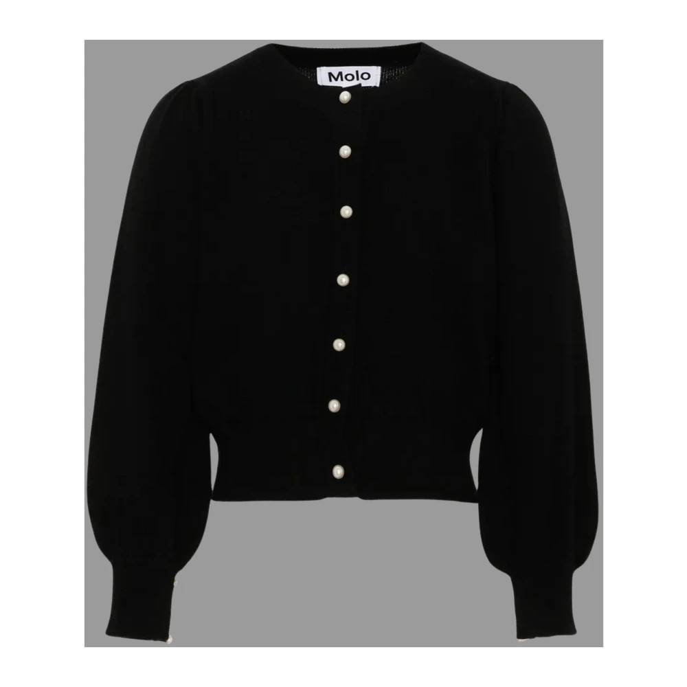 Molo Guinevere Cardigan - Kids - unisex - Sort - 110 CM - Bomuld
