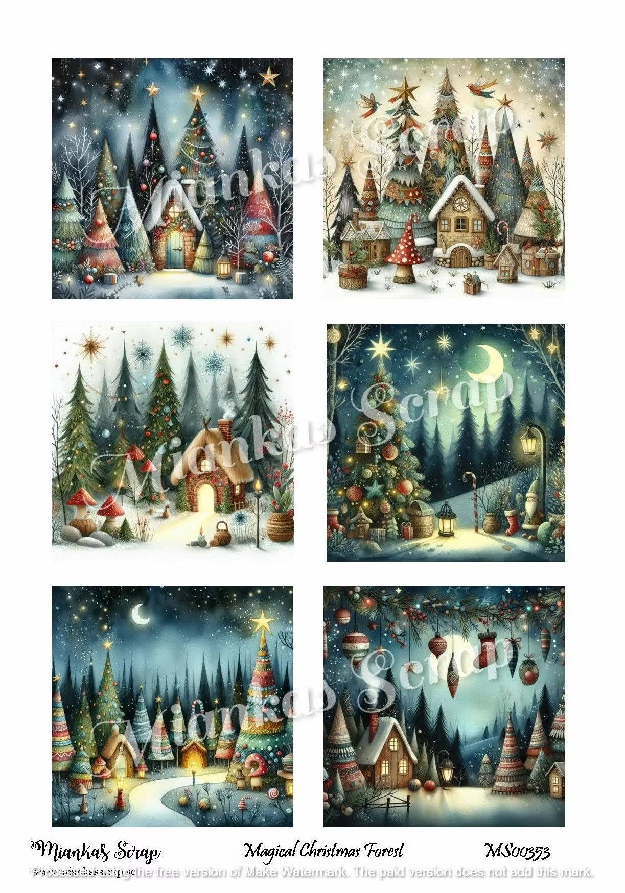 Miankas Scrap klippark - Magical Christmas Forest