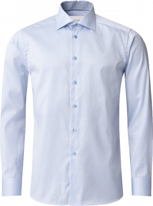 Eton Lyseblå Geometrisk Effekt Skjorte Contemporary Fit - 42 / L