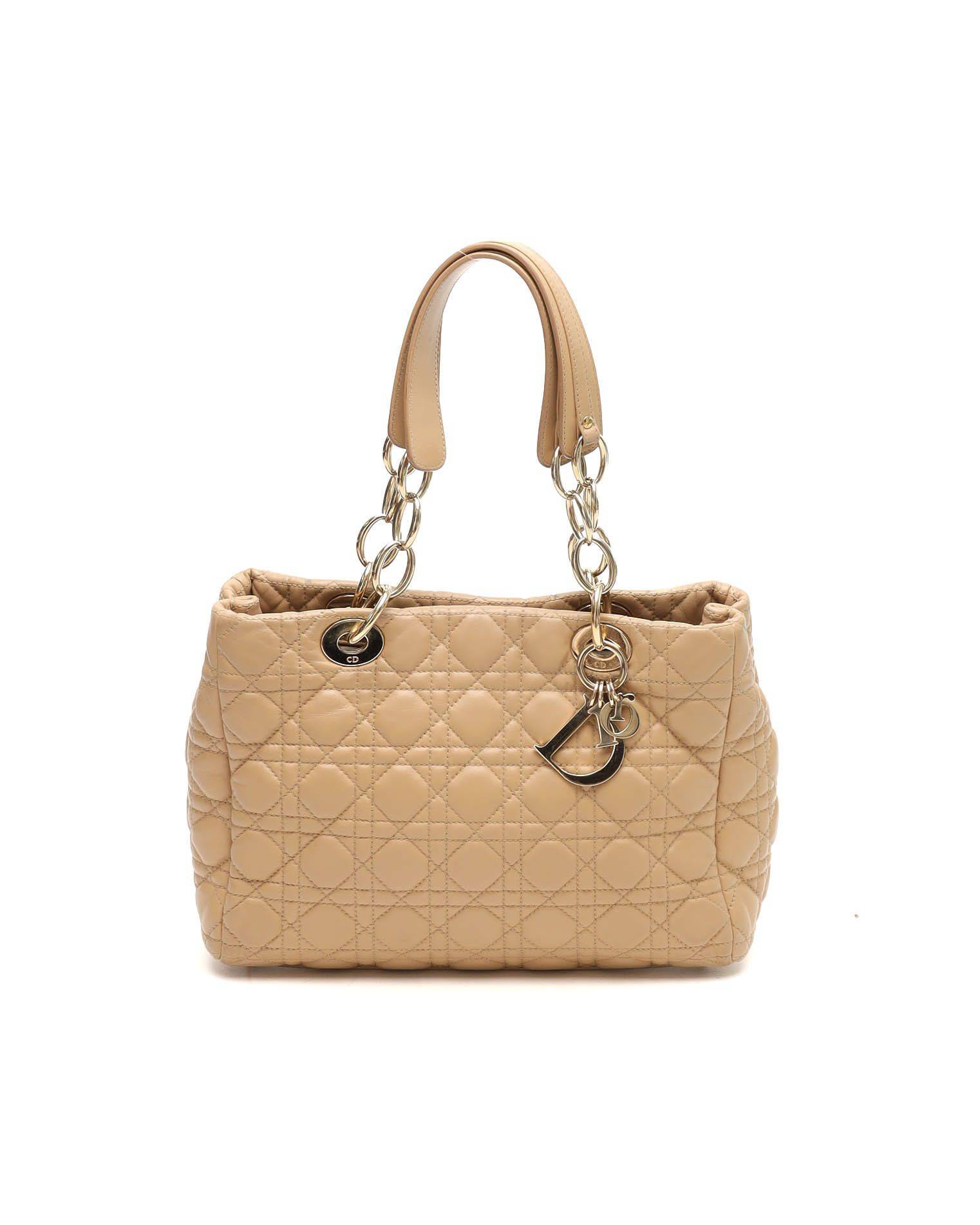 Christian Dior Lady Dior Shopping Tote Handbag - Beige (One Size)