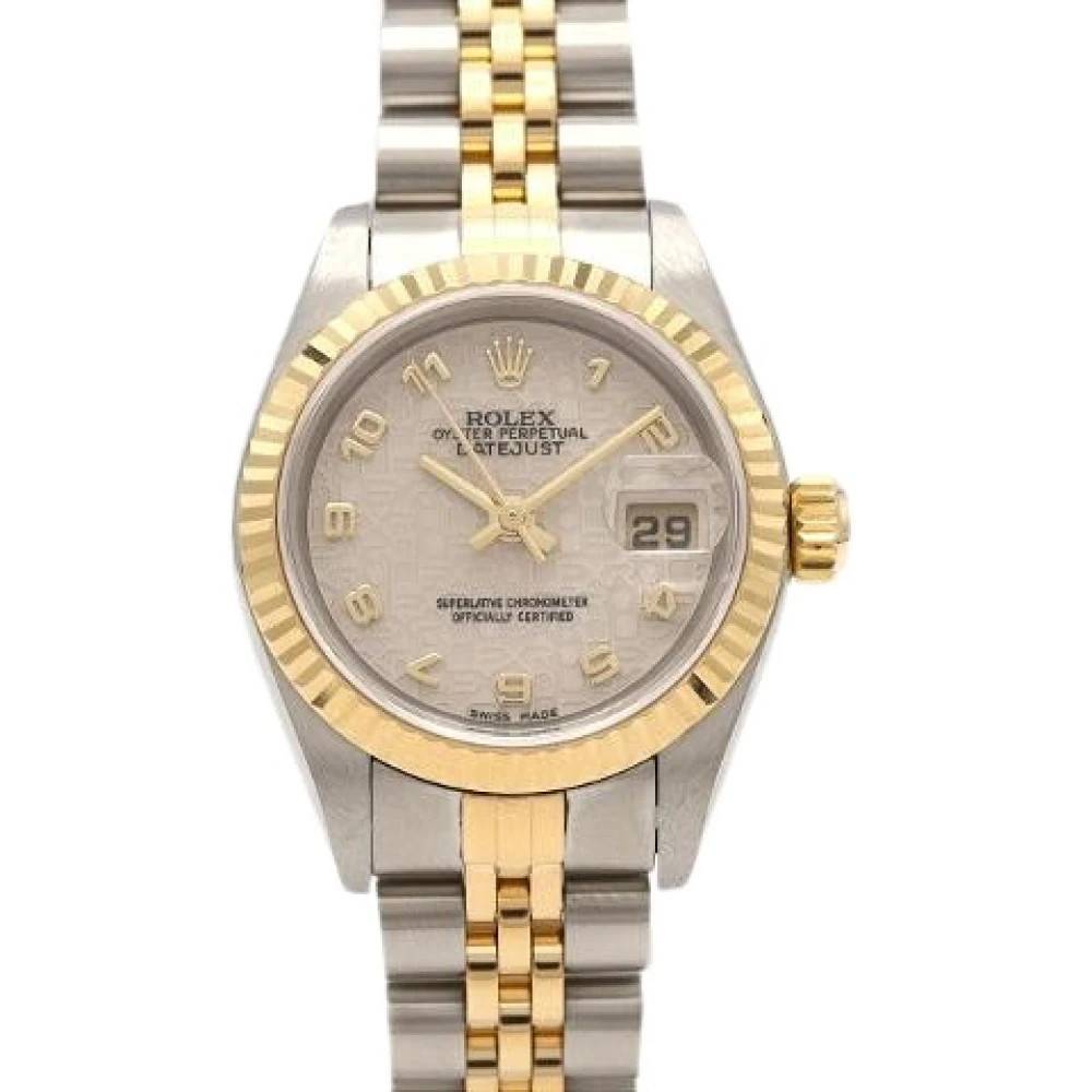 Rolex Vintage - Pre-owned Datejust Rostfritt stål Gult guld Automatisk 79173 Vintage - Dam - ONE Size -