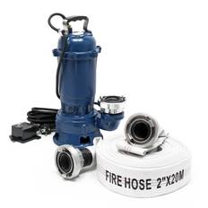 Grundvandspumpe 230V Med 20 Meter Slange - Til urent vand 1500W / 22800 Liter/timen