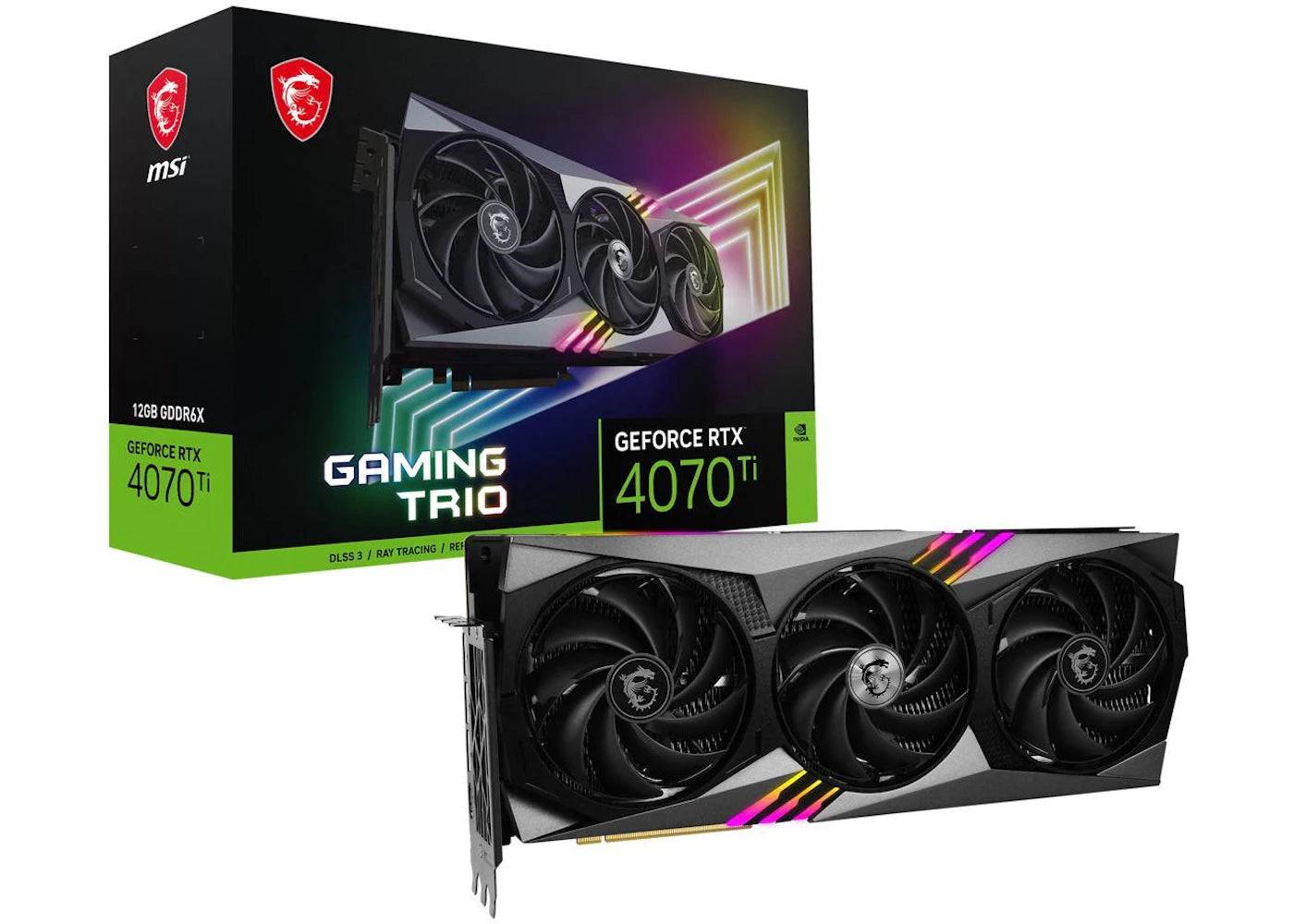 NVIDIA MSI Gaming GeForce RTX 4070 Ti GAMING X TRIO 12G Graphics Card - One Size (One Size)