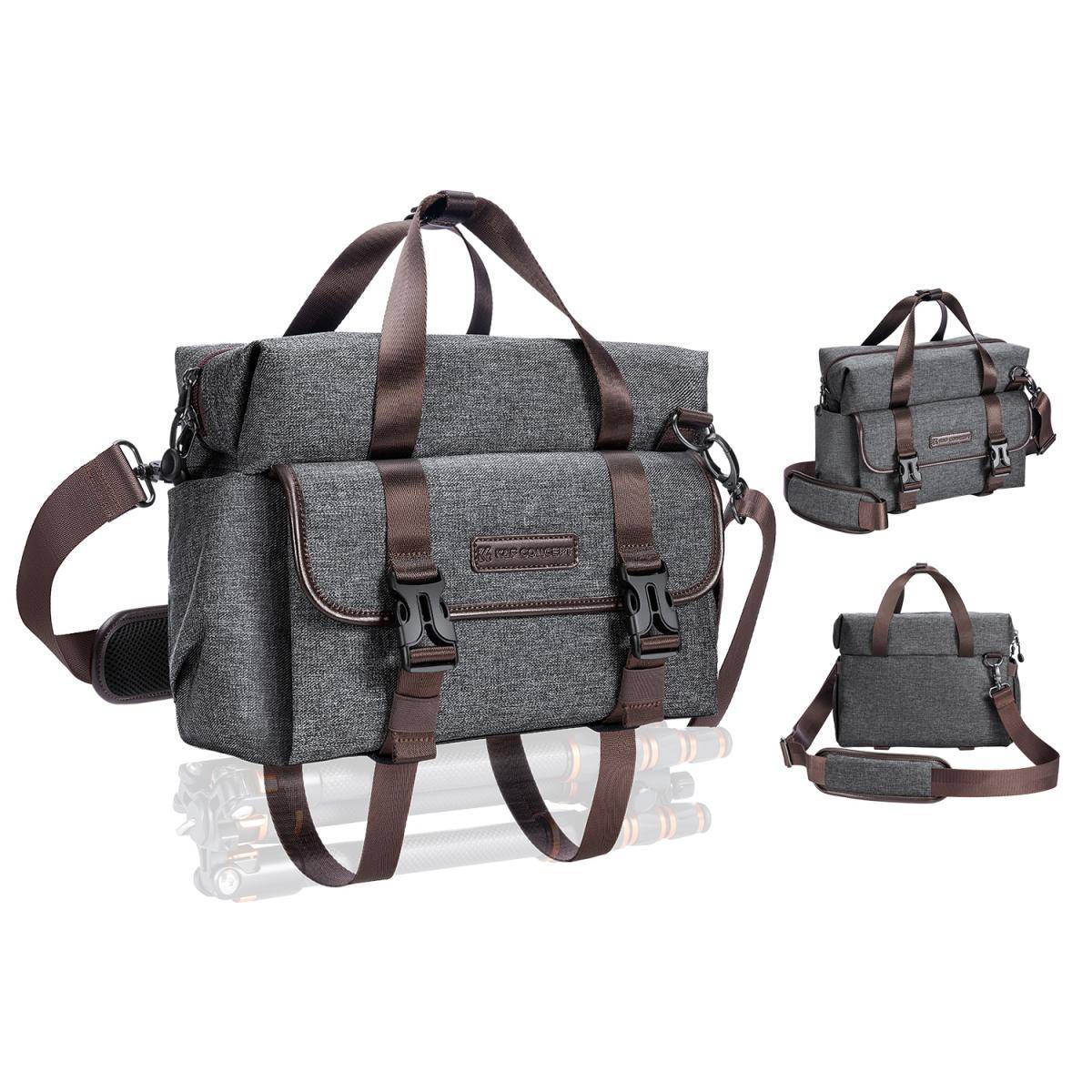 KENTFAITH Camera Sling Bag Crossbody DSLR / SLR / Mirrorless Camera Bag Camera Case for Digital Cameras Casual Shoulder Photography Bag with Tripod Strap for Photographers - Sling Bag 8L Urban Wander 09 (Dark Grey)