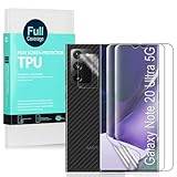 Ibywind Screen Protector for Samsung Galaxy Note 20 Ultra 5G, [Pack of 2], [Camera Lens Cover] [Carbon Fiber Back] [Fingerprint Protection] [Micro Bubble Free]
