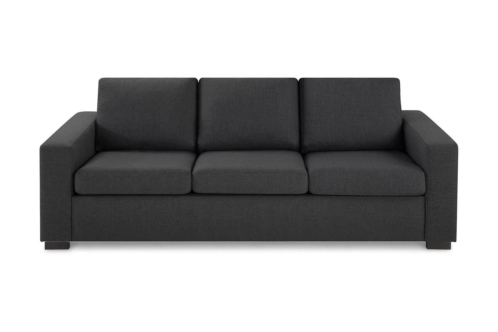 Crazy 3-sits Tygsoffa - Mörkgrå 3 sits soffa Grå,Svart Basic Home