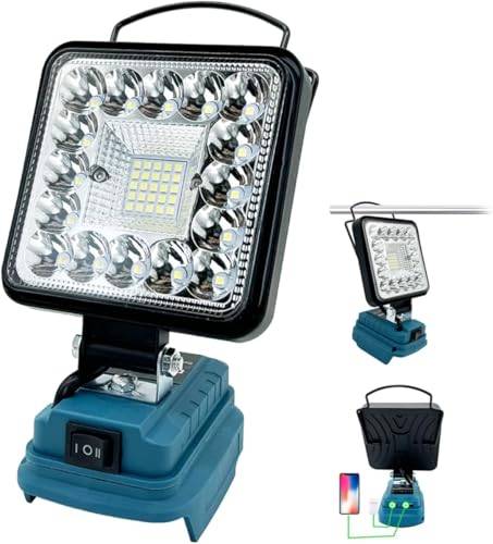 Akku Lampe für Makita 18V Akku, 48W 4800LM Led Arbeitsleuchte Ohne Akku