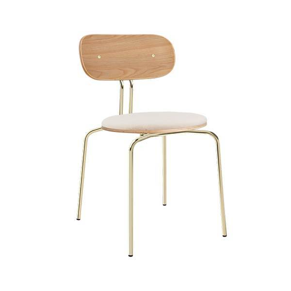 Umage Curious spisebordsstol - Messing stel / Teddy White