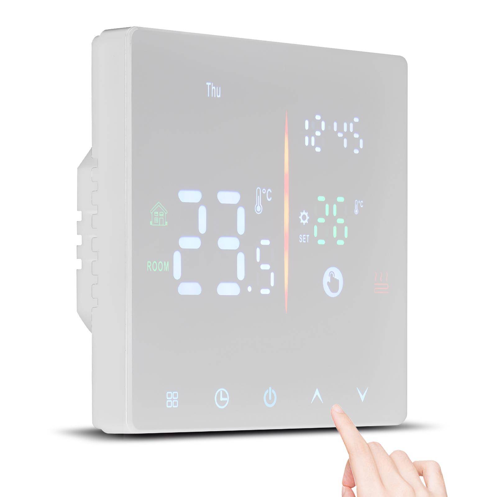 Smart termostat för hemmet WiFi Veckoprogrammerbar digital termostat Manuell/automatiskt läge Tuya Electric Heating without WiFi