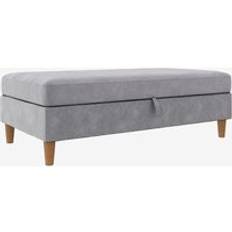 Dorel Home - Ottoman med förvaring Lilly - Grå - Fotpallar & puffar - Från Homeroom