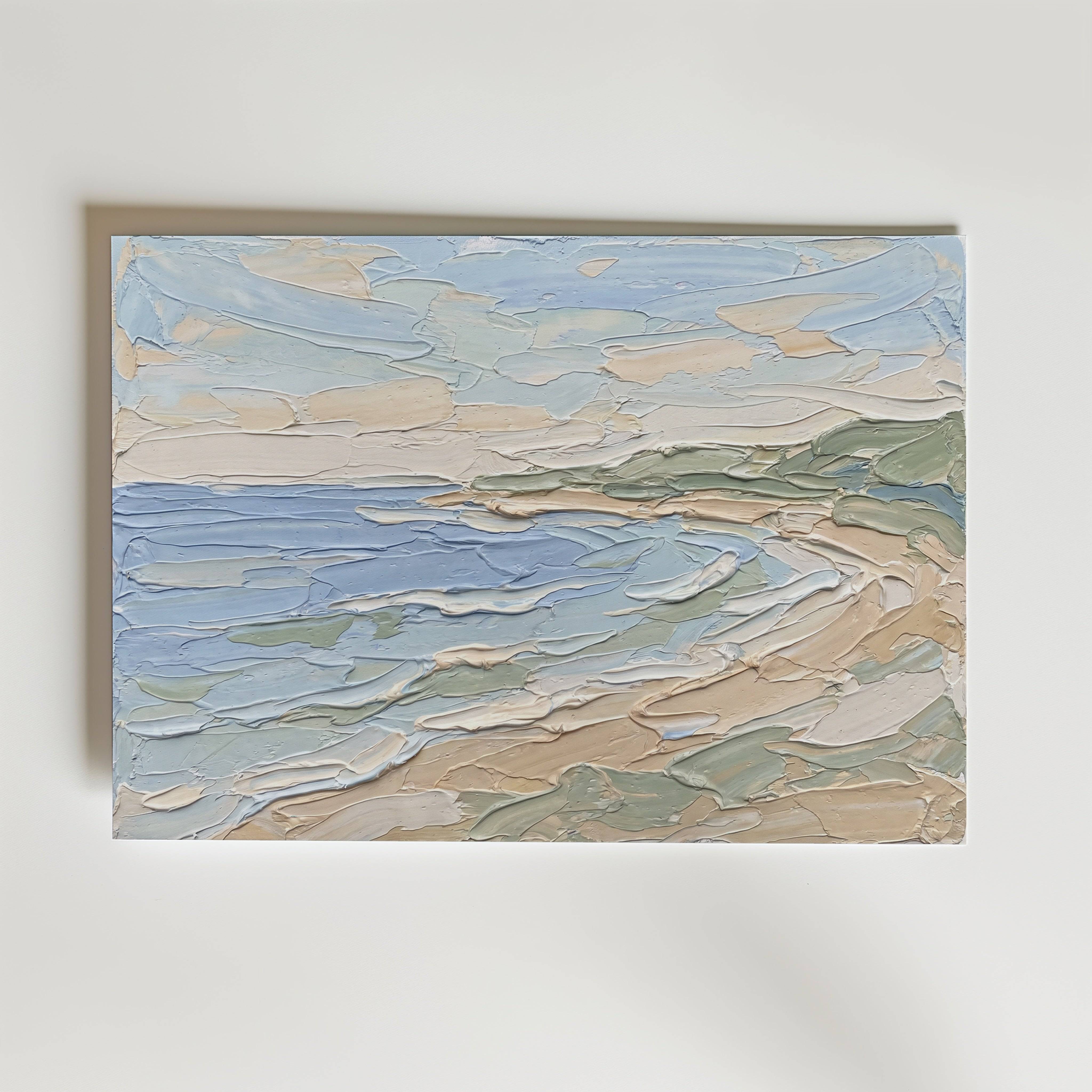 Coastal Abstract Poster - Premium Canvas 30x40 cm Utan passepartout