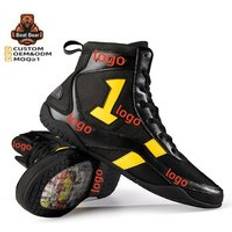 Boxing Shoes Wrestling Shoes Training Shoes Professional Breathable Non-slip For Men Custom Printed Embroidered Logo