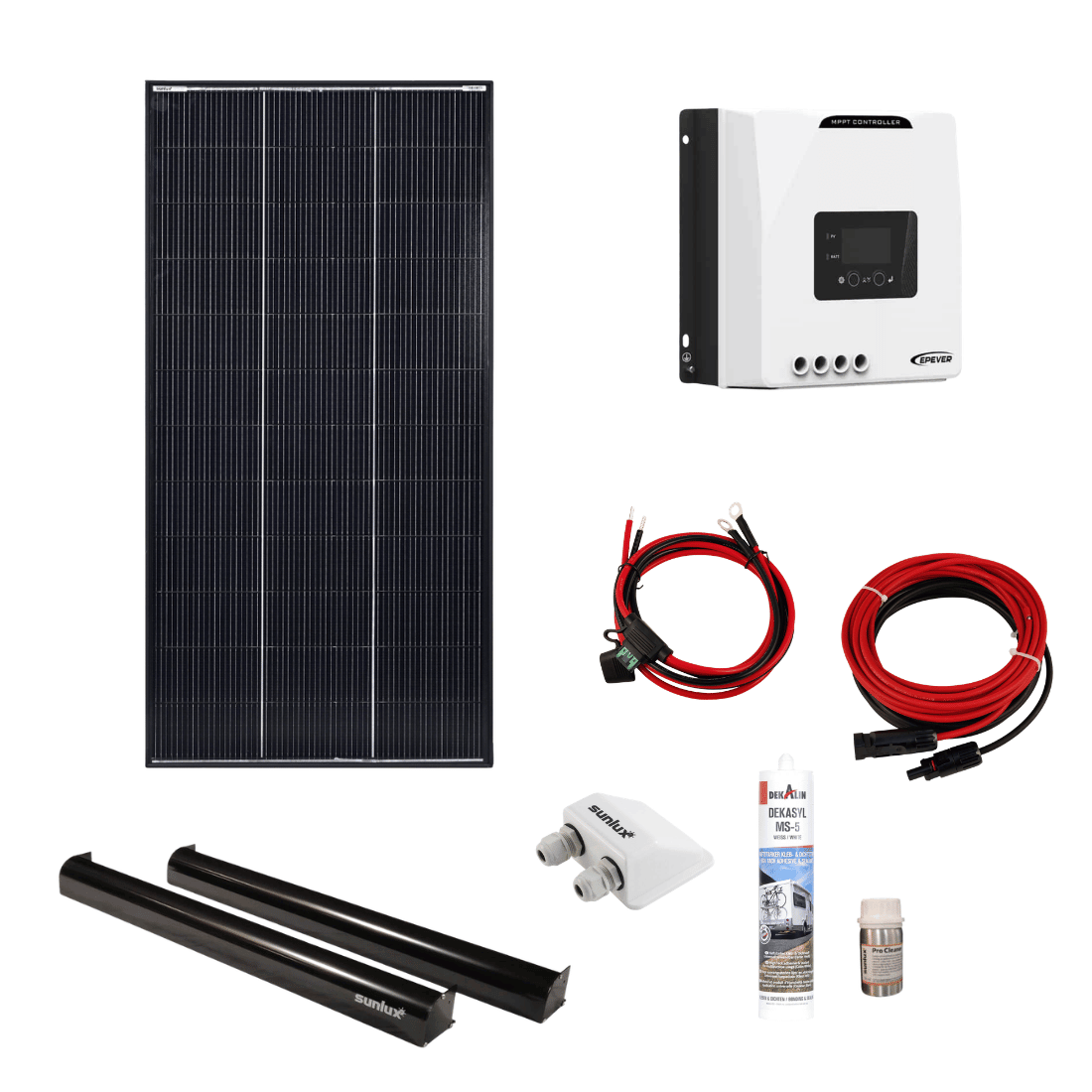 Solcellspaket 200W HJT Bifacial Black Epever TRC 20A MPPT