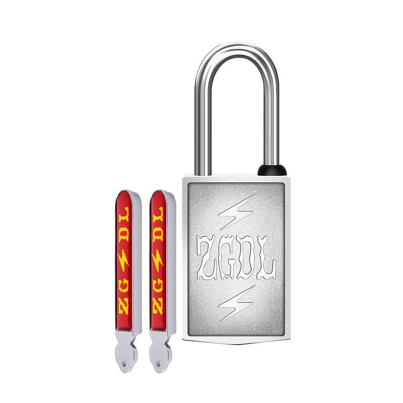 2025 New Padlock With No Keyhole. Anti-theft And Anti-pick Lock, Alloy Metal. With 2 Magnetic Strip Keys For Indoor/outdoor Use.