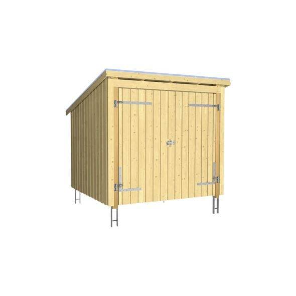 Cykelskjul Sylvester, av trä, HxBxD 2200 x 2180 x 2290 mm (5 m²), med